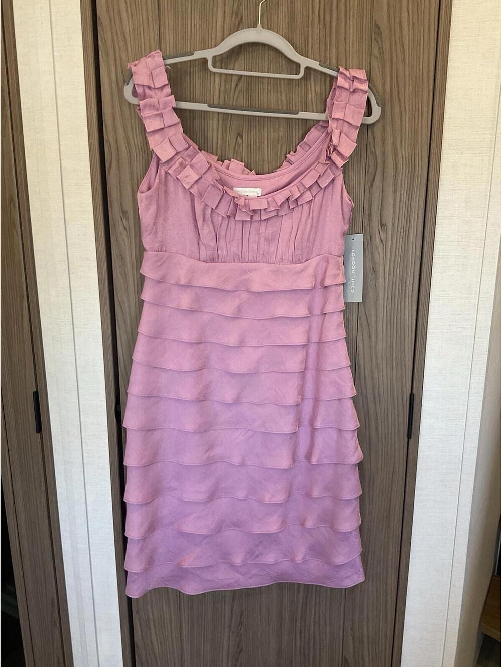 NWT LONDON TIMES WOMENS FANCY PURPLE FORMAL DRESS SIZE 6